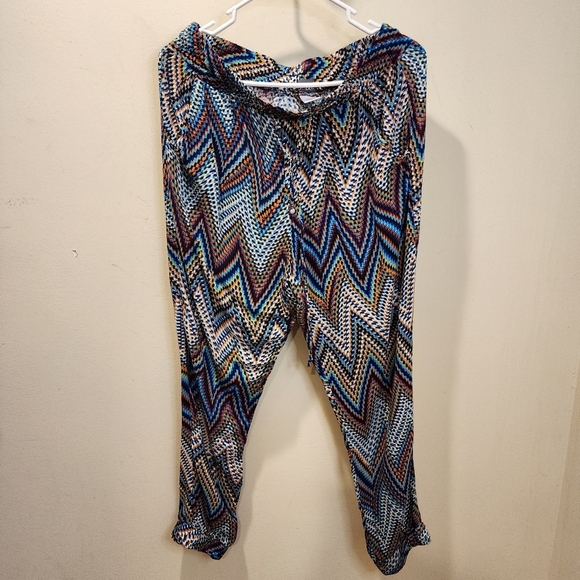 Dots Multicolor Zigzag Print Yogers Pants Size L - Picture 4 of 12